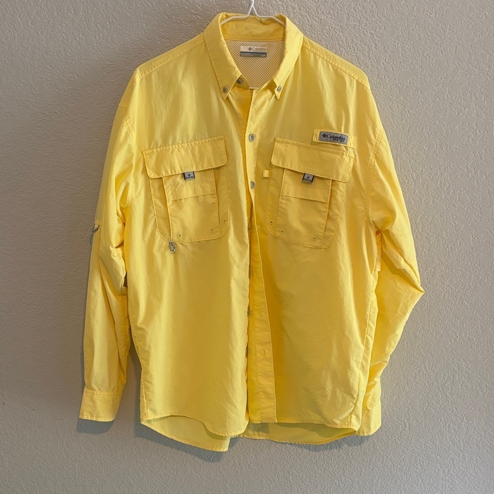 Columbia Men's Bright Yellow Shirt Jacket